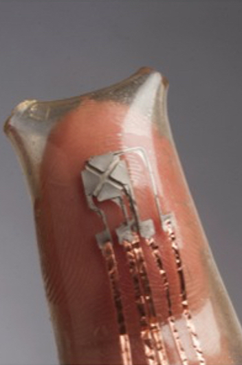 flexible electronics on fingertip