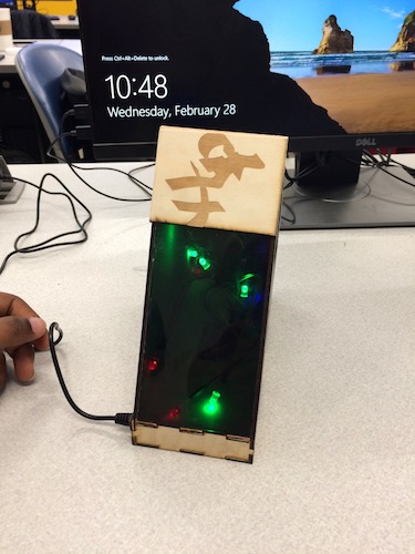 student projects in the maker space