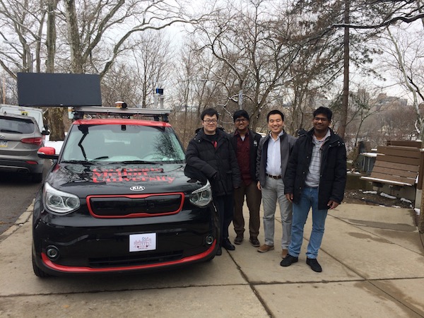 Safe AI Lab vehicle and researchers