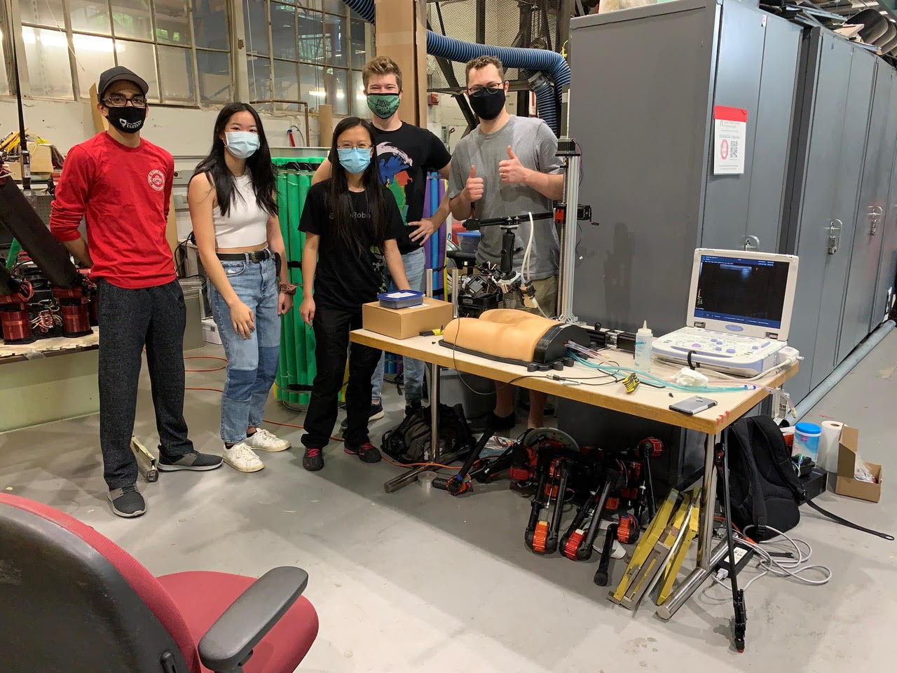 Students in Howie Choset's Biorobotics lab
