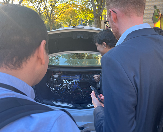 Rajkumar demonstrated a connected and autonomous Cadillac CT6